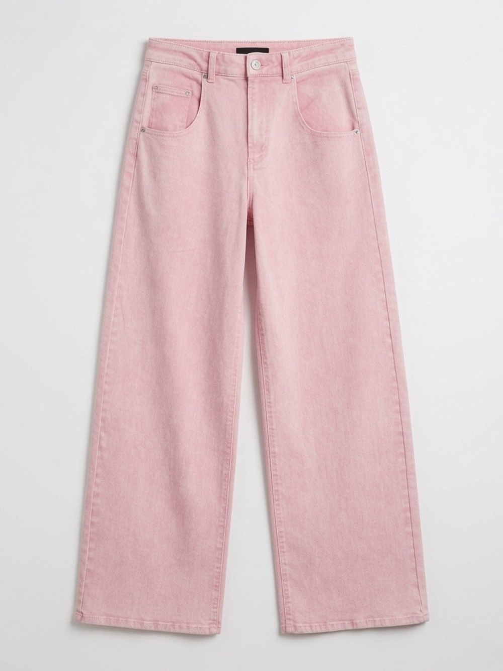 Steve Madden Pastel Pink Wide-Leg Denim Jeans